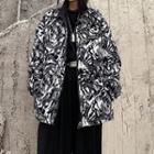 Reversible Zebra Print Jacket Black - One Size