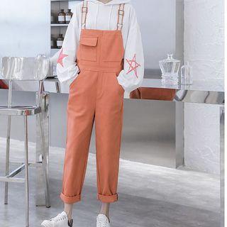 Star Print Hoodie / Cropped Jumper Pants / Set