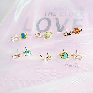 Non-matching Alloy Cartoon Earring (various Designs)