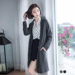 Double-breast Lapel Long Coat