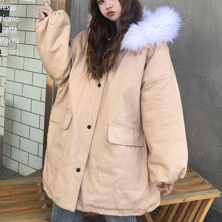 Hooded Button Cargo Jacket