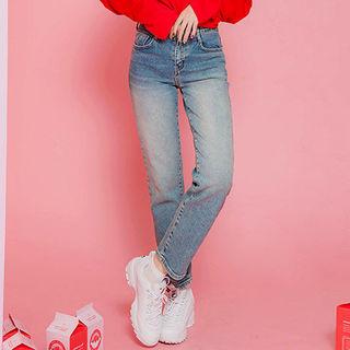 Washed Straight-cut -5kg Jeans