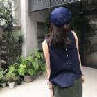 Buttoned Back Sleeveless Top