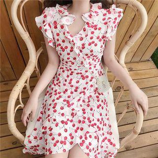 Cherry Short-sleeve A-line Dress