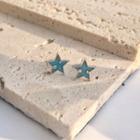 Star Earring 1 Pair - Blue & Silver - One Size