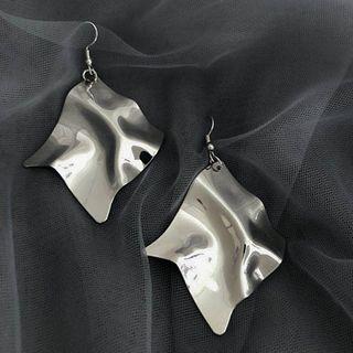 Irregular Matte Metal Dangle Earring
