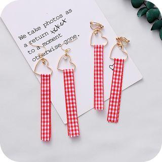 Gingham Ribbon Earring