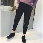 Cross Print Straight-fit Pants