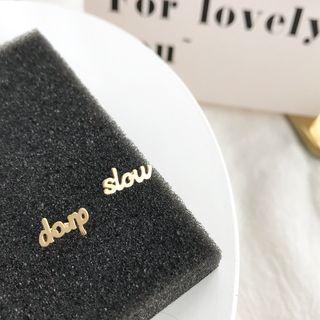 Lettering Stud Earring