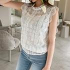Sleeveless Scalloped Lace Top