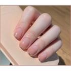 Glitter Gradient Faux Nail Tips R162 - Glue - Rosy Brown - One Size