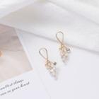 Faux Crystal Dangle Earring 1 Pair - 925 Silver Earrings - Gold - One Size