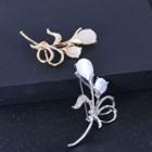 Flower Rhinestone Alloy Brooch