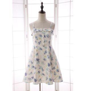 Print Spaghetti Strap A-line Dress