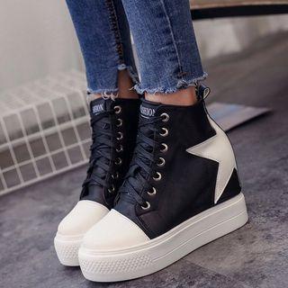 Star Hidden Wedge High-top Sneakers