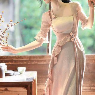 Two Tone Midi Sheath Dress (various Designs)
