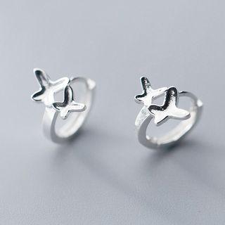 925 Sterling Silver Butterfly Earring 1 Pair - Earring - One Size