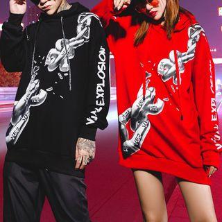 Couple Matching Chain Print Hoodie