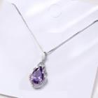 925 Sterling Silver Amethyst Pendant Silver - Pendant - One Size