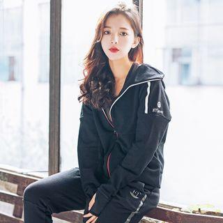 Sports Lettering Hooded Jacket