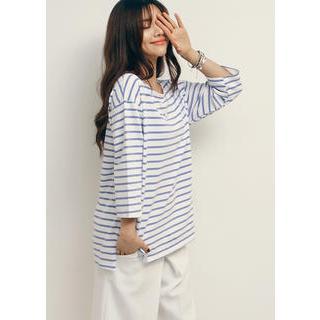 Stripe Dip-back T-shirt