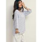 Stripe Dip-back T-shirt