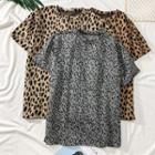 Leopard-print T-shirt