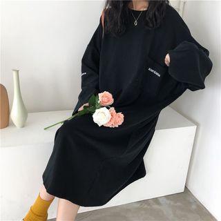 Pocketed Midi Pullover Dress