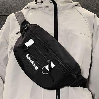 Reflective Lettering Nylon Sling Bag
