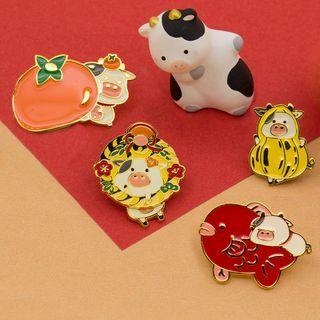 Cartoon Cow Brooch (various Designs)