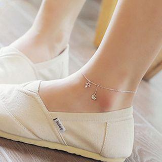 Rhinestone Sterling Silver Anklet