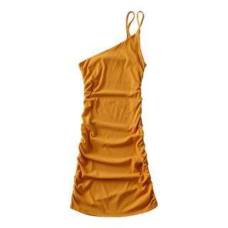 Spaghetti Strap One-shoulder Bodycon Dress