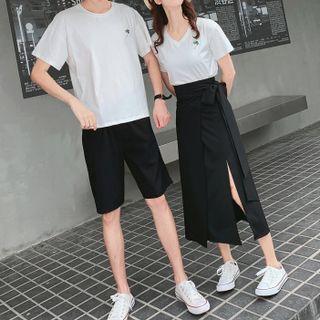 Couple Matching Short-sleeve T-shirt / Shorts / Midi Skirt