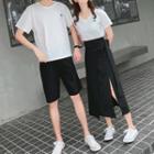 Couple Matching Short-sleeve T-shirt / Shorts / Midi Skirt