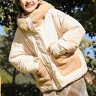 Bear Ear Hooded Padded Jacket Almond - One Size