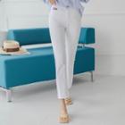 Cotton / Denim Straight-cut Pants
