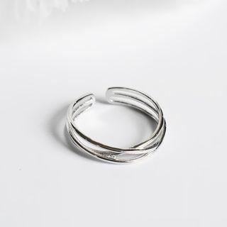925 Sterling Silver Layered Ring As Shown In Figure - One Size