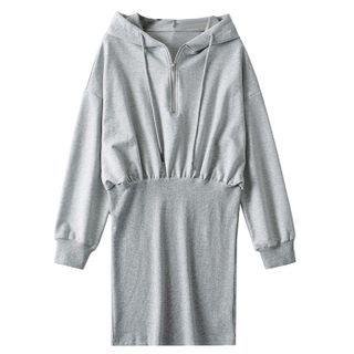 Puff-sleeve Hoodie Dress