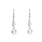 Sterling Silver Elegant Fashion Pearl Earrings Silver - One Size