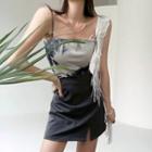Spaghetti Strap Tie Dye Top / Mini Skirt