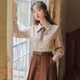 Set : Long-sleeve Shirt + Skirt
