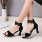 Cutout Ankle-strap High Heel Sandals