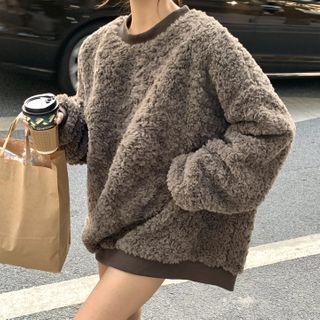 Fleece Sweatshirt Coffee - One Size