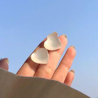 Heart Stud Earring 1 Pair - S925silver Earring - One Size
