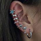 Set Of 5: Alloy Cuff Earring (various Designs) 1 Pc - 01 - Silver - One Size