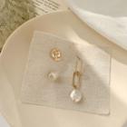 Non-matching Faux Pearl Earring Set - As Shown In Figure - One Size