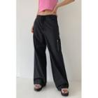Drawstring Pocket-side Wide-leg Pants