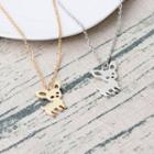 Cutout Puppy Pendant Necklace