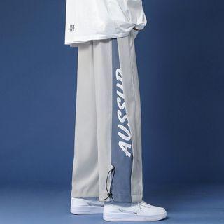Lettering Panel Sweatpants / Set Of 2