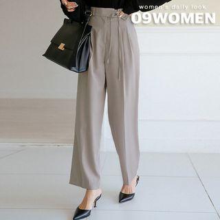 Plus Size Tie-waist Wide Dress Pants
